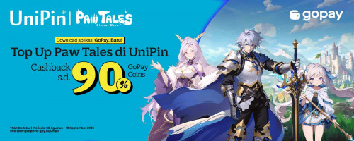Top Up Paw Tales Pakai GoPay dan Dapatkan Cashback 90% hingga 12.000 GoPay Coins!